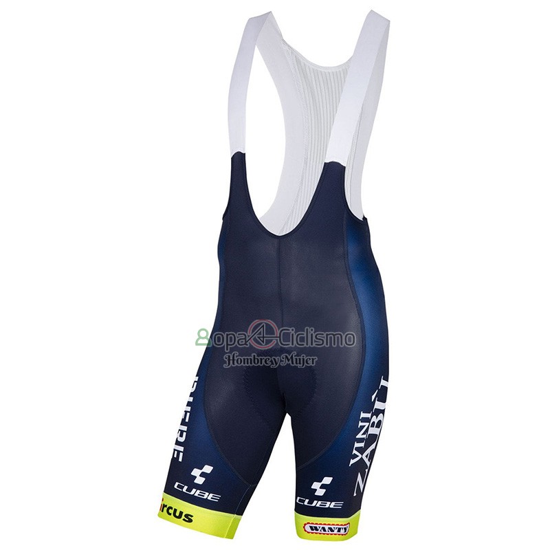 Intermarche Circus Wanty Ropa Ciclismo Culotte Corto 2023 Mangas Cortas Blanco AMarillo